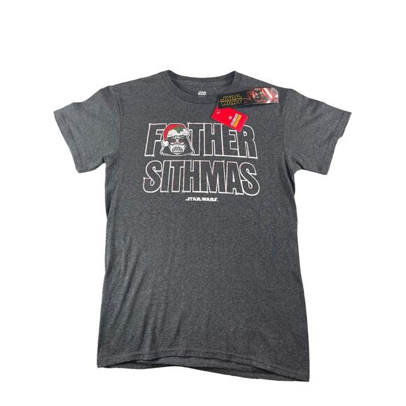 Disney Star Wars Shirt Mens Small Christmas Father Sithmas Darth Vader Sith NWT - Picture 1 of 8